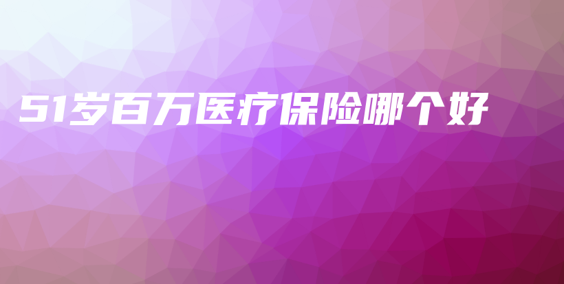 51岁百万医疗保险哪个好-保点通