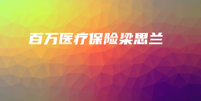 百万医疗保险梁思兰-保点通