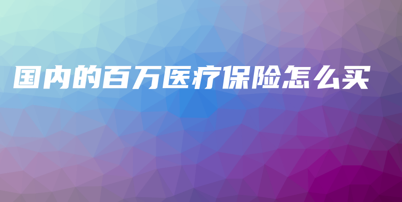 国内的百万医疗保险怎么买-保点通