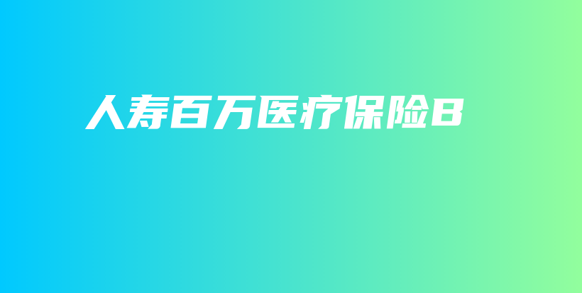 人寿百万医疗保险B-保点通
