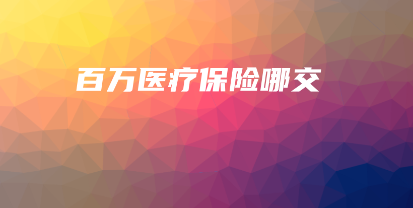 百万医疗保险哪交-保点通
