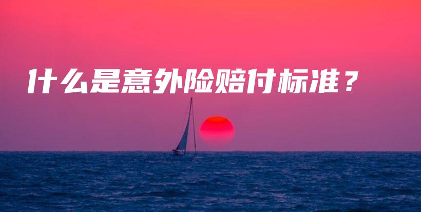 什么是意外险赔付标准？-保点通