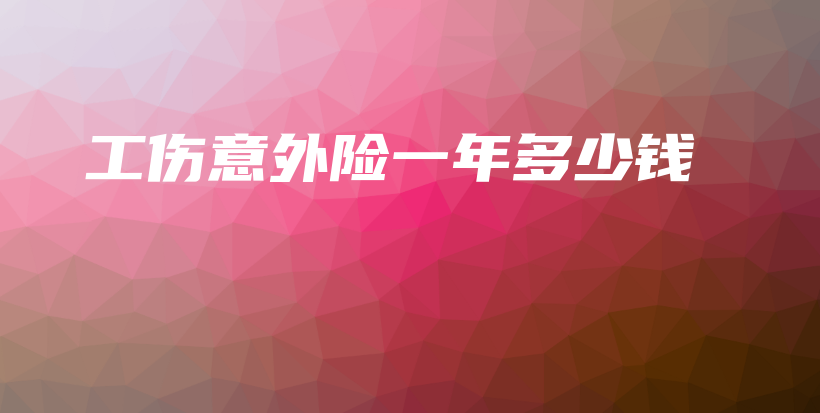 工伤意外险一年多少钱-保点通