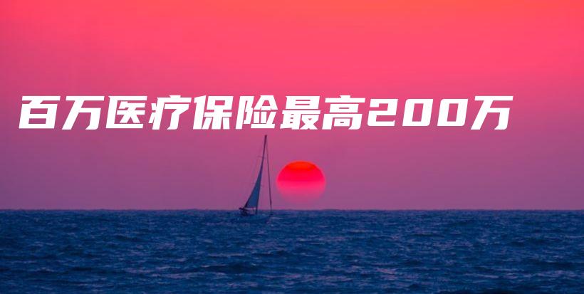 百万医疗保险最高200万-保点通