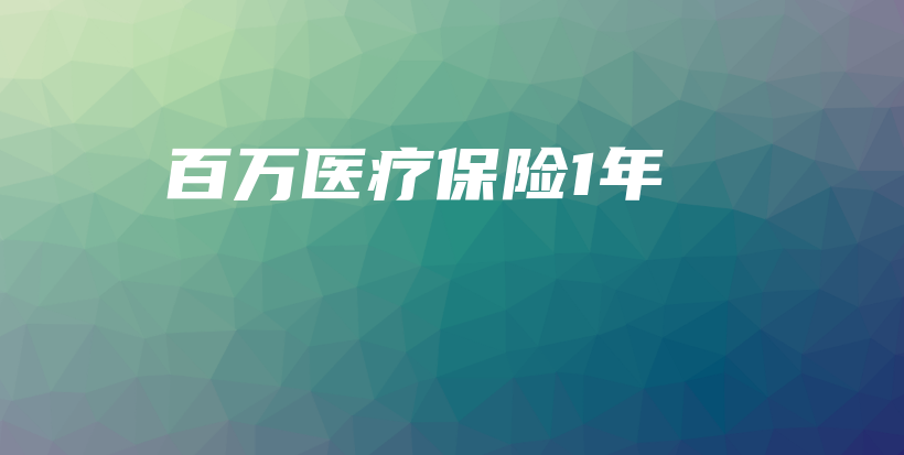百万医疗保险1年-保点通