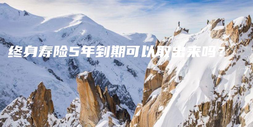 终身寿险5年到期可以取出来吗？-保点通