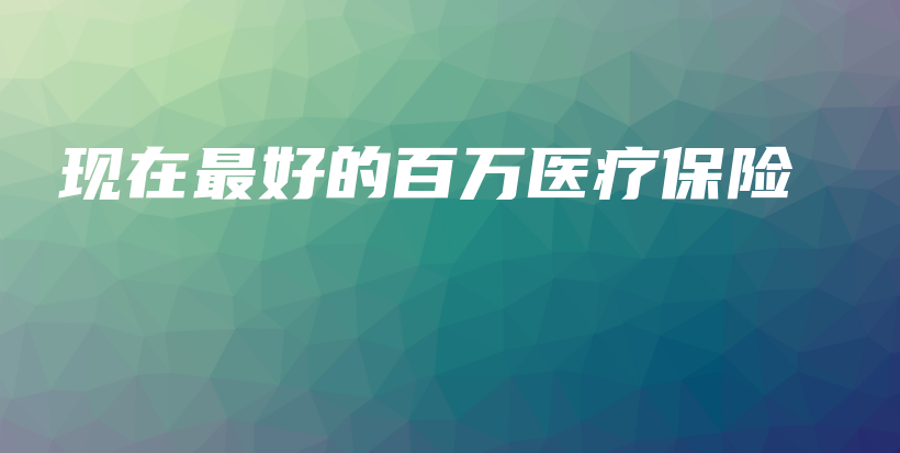 现在最好的百万医疗保险-保点通