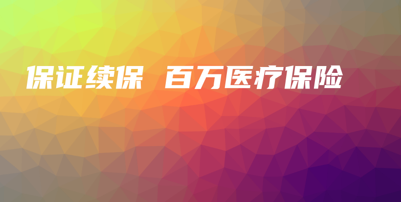 保证续保 百万医疗保险-保点通