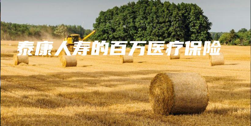 泰康人寿的百万医疗保险-保点通