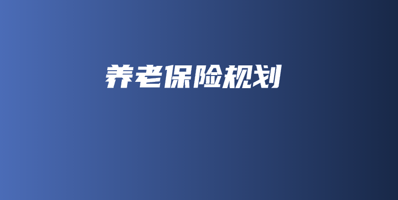 养老保险规划-保点通