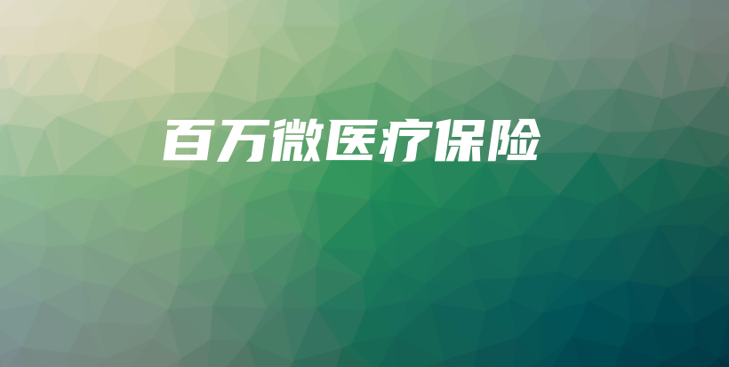 百万微医疗保险-保点通