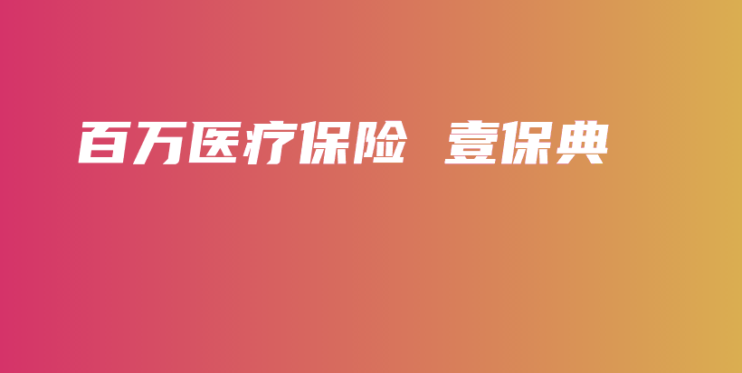 百万医疗保险 壹保典-保点通