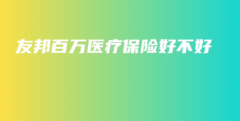 友邦百万医疗保险好不好-保点通