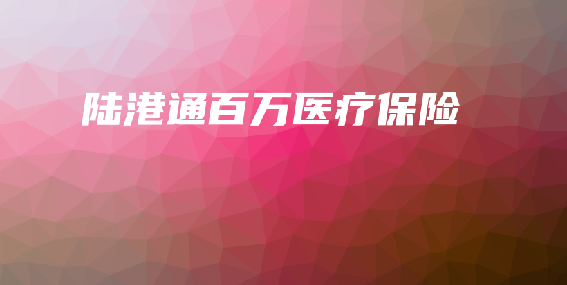 陆港通百万医疗保险-保点通