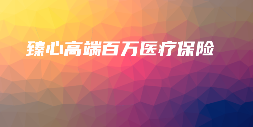 臻心高端百万医疗保险-保点通