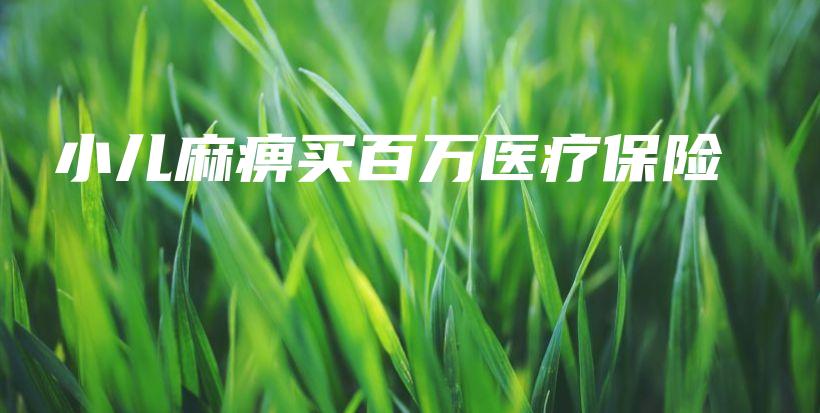 小儿麻痹买百万医疗保险-保点通