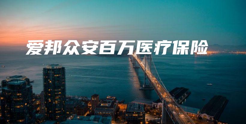 爱邦众安百万医疗保险-保点通