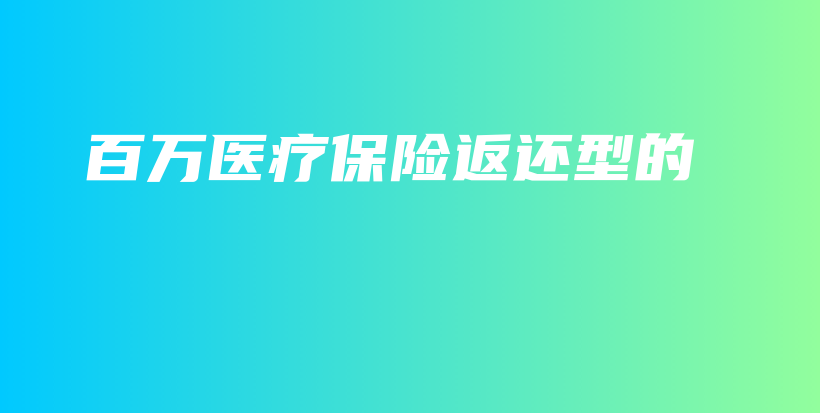 百万医疗保险返还型的-保点通