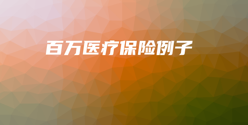 百万医疗保险例子-保点通