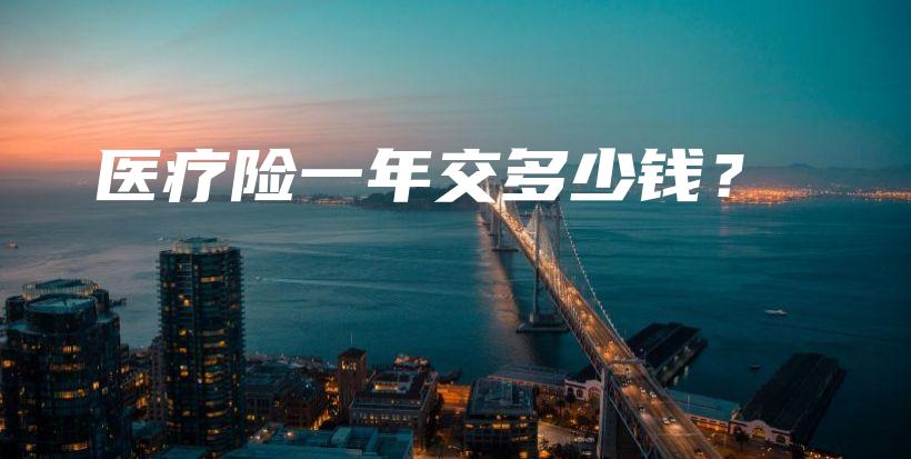 医疗险一年交多少钱？-保点通