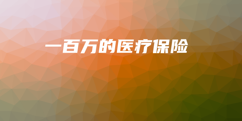 一百万的医疗保险-保点通