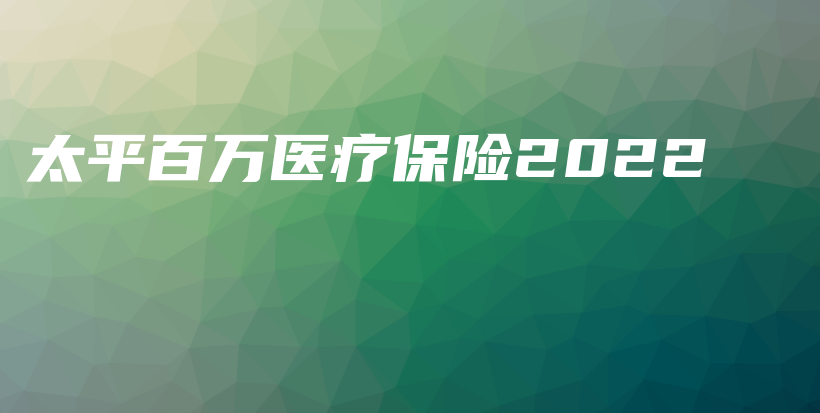 太平百万医疗保险2022-保点通