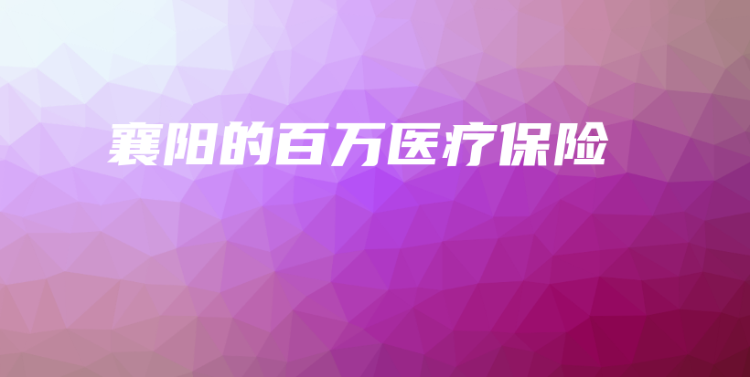 襄阳的百万医疗保险-保点通