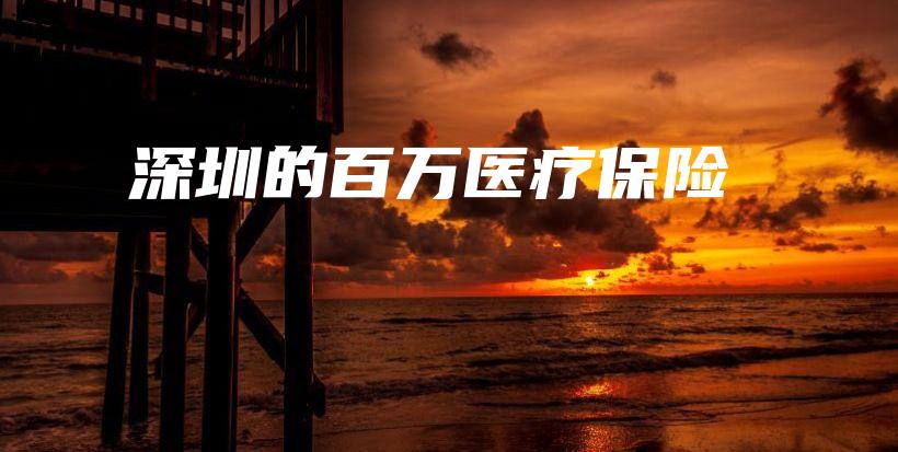 深圳的百万医疗保险-保点通