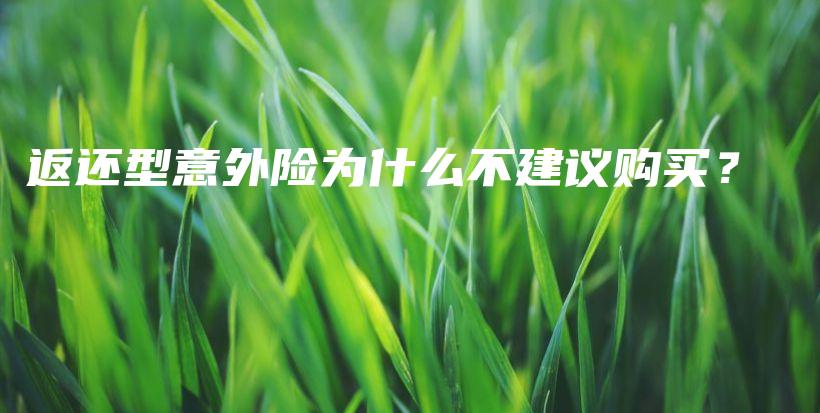返还型意外险为什么不建议购买？-保点通