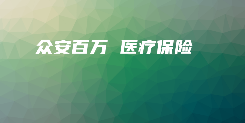 众安百万 医疗保险-保点通