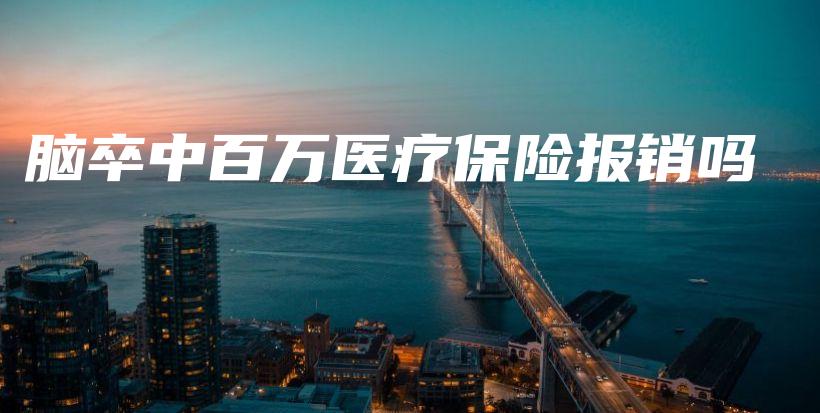 脑卒中百万医疗保险报销吗-保点通