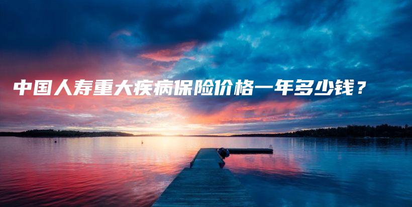 中国人寿重大疾病保险价格一年多少钱？-保点通